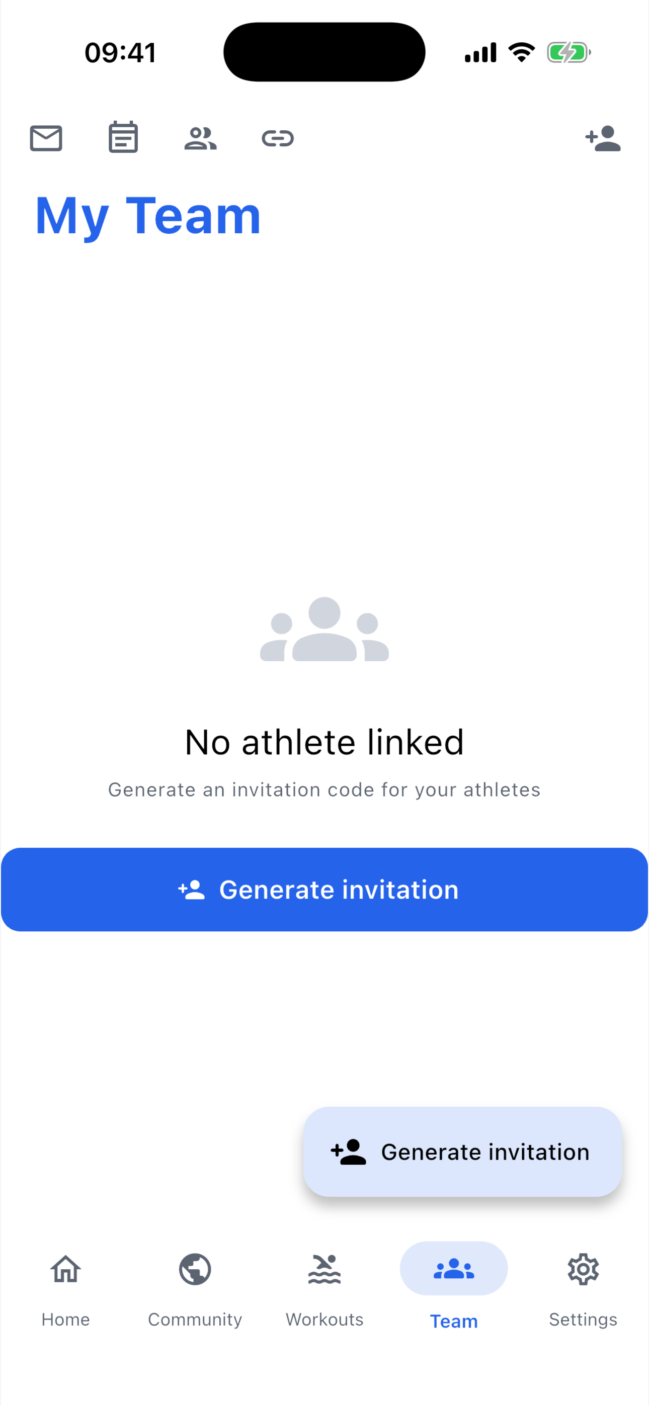 Paceva coaching tools screen