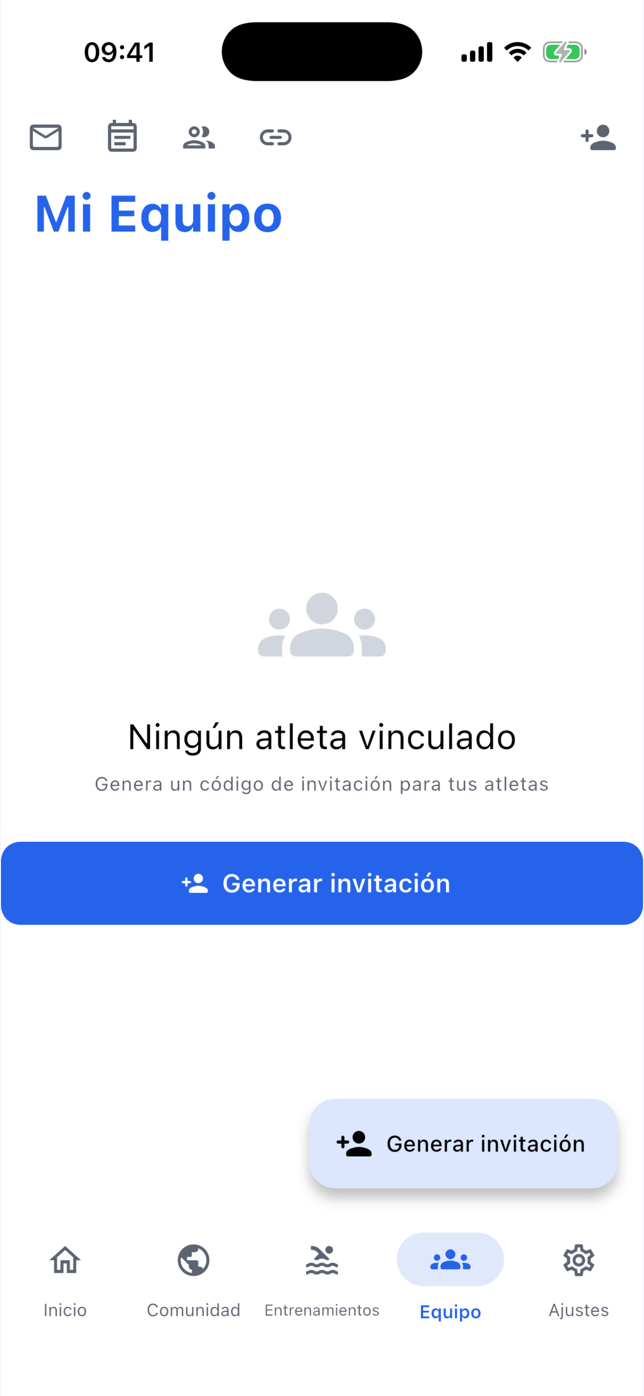Pantalla de herramientas de coaching de Paceva